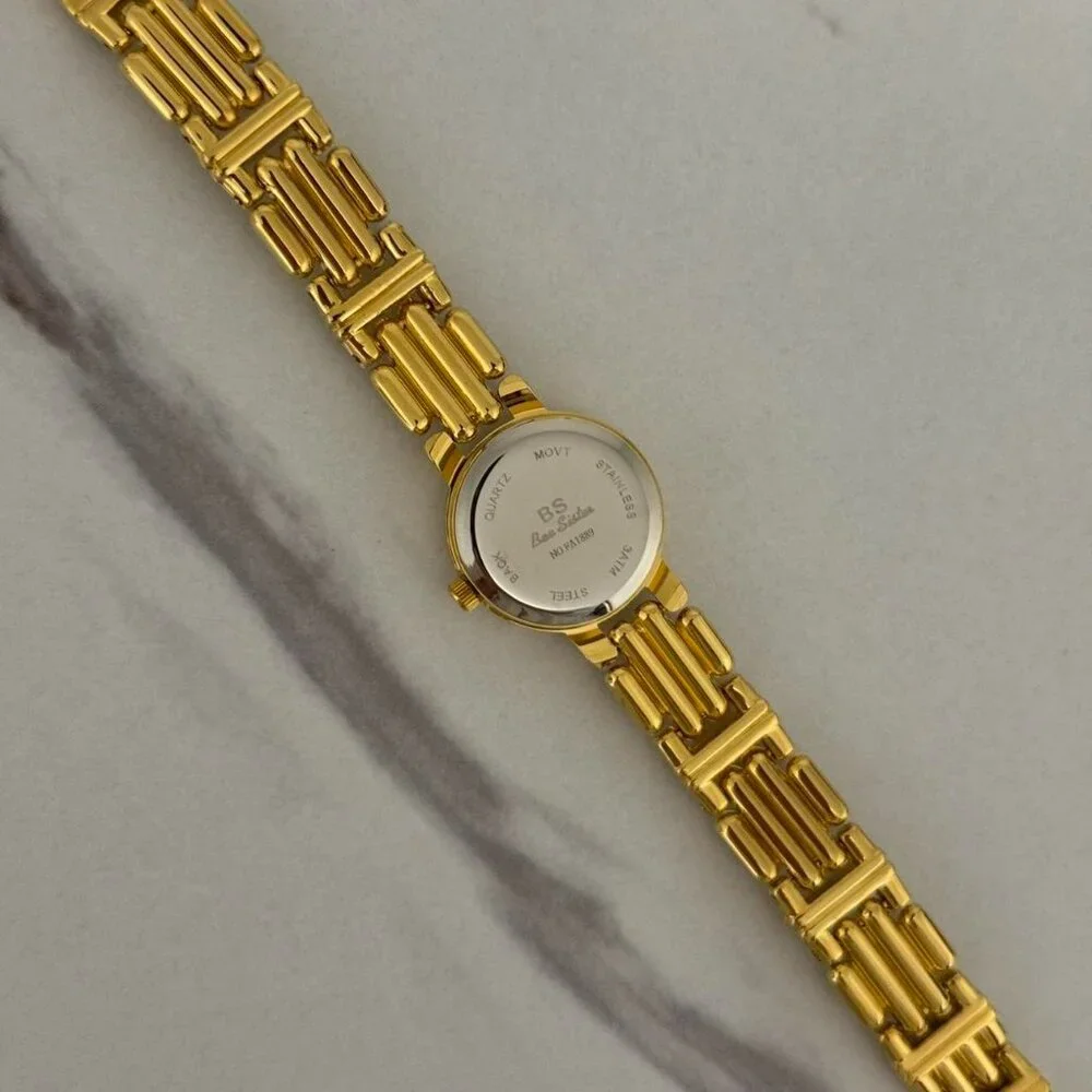 SKU0116 Gold Women Watch with green natural stones Stainless steel+in a gift box